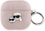 Karl Lagerfeld Monogram Karl & Choupette fejtok AirPods 4-hez - rózsaszín