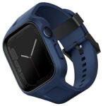 UNIQ Monos 2 az 1-ben szett szíj + tok Apple Watch 45 / 44 mm-hez - kék
