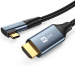 JOYROOM SY-20C1 USB-C (szögletes) / HDMI (egyenes) kábel 4K 60Hz 2m - szürke