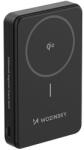 Wozinsky WLWP-10KA0Y3S 22.5W PD Qi2 10000 mAh külső akkumulátor, állvánnyal, 1x USB-A, 1x USB-C - fekete