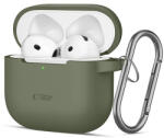 Tech-Protect szilikon akasztós tok AirPods 4-hez - zöld