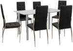 Leziter Lina 6+1 étkező garnitúra fekete (LUA140W_DC-002-Black_6) - platinashop