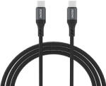 Dudao L3CC USB-C - USB-C 60W 1.2m fonott kábel - fekete