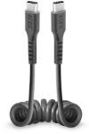 SBS TECABLETYPCCSK USB-C spirálkábel - USB-C 0, 5m - fekete