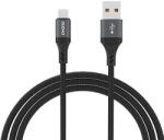 Dudao L3SM USB-A - MicroUSB 3A 1.2m fonott kábel - fekete