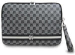 DKNY Sleeve Checkered Pattern Printed Stripes 16" Laptoptáska - Fekete