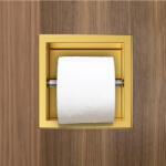 BALNEO WALL-BOX PAPER falba süllyeszthető WC papír tartó, arany B0301030301-1 (B0301030301-1)
