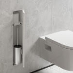Hansgrohe XtraStoris Rock falba süllyesztett WC kefe és papír tartó, matt fehér 56060700 (56060700)