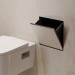 Hansgrohe XtraStoris Rock falba süllyesztett szemetes csempézhető ajtóval 39x39x14 cm, matt fekete 56090670 (56090670)