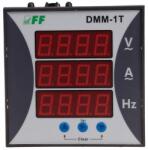 FF Filipowski DMM-1T Multiméter, 1 fázis, áramerősség, feszültség és frekvencia kijelzés, előlapra, szerelhető (DMM-1T) (DMM-1T)
