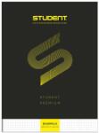 ICO Füzet kockás ICO Student Black Prémium A/4 80 lapos (7500107006) - vectraline