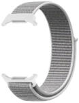 Samsung Galaxy Watch Ultra (47mm) SM-L705, textíl pótszíj, nylon, tépőzáras, állítható, légáteresztő, világosszürke