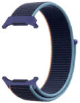 Samsung Galaxy Watch Ultra (47mm) SM-L705, textíl pótszíj, nylon, tépőzáras, állítható, légáteresztő, sötétkék