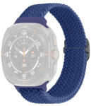 Samsung Galaxy Watch Ultra (47mm) SM-L705, textíl pótszíj, állítható, szőtt stílusú, sötétkék