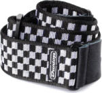 Dunlop D38-31BK B&W Check Textil gitár heveder Black