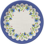 Pol-Mak Hímzés Folk papírtányér 8 db-os 22, 7 cm PKK768063 (PKK768063)