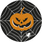 Pol-Mak Halloween Scary Black papírtányér 8 db-os 22, 7 cm (PKK766397)