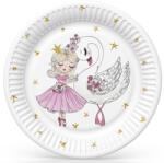 Pol-Mak Balett, Balerina With Swan papírtányér 8 db-os 18 cm (PKK760708)