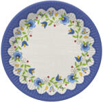 Pol-Mak Hímzés Folk papírtányér 8 db-os 22, 7 cm (PKK768063)