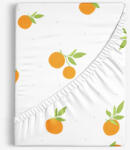 Goldea cearceaf de pat 100% bumbac cu elastic - portocale 80 x 200 cm