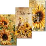  Nyomtatott dekorkarton - Napraforgós táblák 3db/csomag - kosarbolt