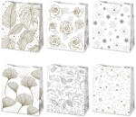 Javoli Mintás White papír ajándéktasak, ajándékzacskó 19x23x10, 5 cm (PKK764195)