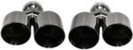 MTUNING Exhaust Tip 101mmx2 enter 70mm Black Chrome Set
