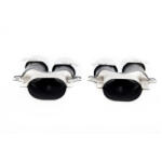 MTUNING Exhaust Tail Pipes Chrome Round suitable for MERCEDES E-Class (W213) Sedan (S213) T-Model GLC (X253) GLC Coupe (C253) E-Class (A238) Convertible E-Class (C238) Coupe Facelift 2020-2023