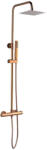 Laveo POLA fali zuhanyszett termosztátos csappal, rose gold (PLA_80TD) - mosibolt