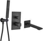 Laveo TORES fürdőcsap szett rejtett fali beépítésre, fekete