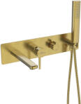 Laveo POLA kádcsap rejtett beépítésre zuhanyszettel, szálcsiszolt arany