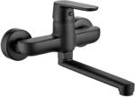 Laveo DIMA falra szerelhető mosdócsap, fekete (BQD_750D)