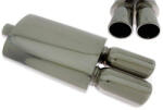 TURBOWORKS Rear Muffler TurboWorks 2x90mm inlet 63, 5mm