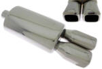 TURBOWORKS Rear Muffler TurboWorks 2x75x86mm inlet 63, 5mm