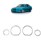 MTUNING Sport Dashboard Rings Chrome suitable for BMW 3 (E36) Coupe Touring Compact Convertible Sedan 1990-1999 - llracing - 21 790 Ft