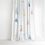 Goldea pamut drapéria - vitorlások 280x150 cm