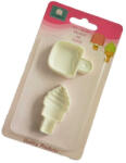  Műanyag fondant kiszúró, Jégkrém forma-2 db (T010308)