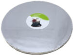  Kör alakú Tortadob - Ezüst (28 cm) Virágmintával (T100025-1)