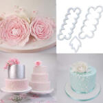  Fondant és marcipán kiszúró, Rózsa készítő - 3 db (T05199)