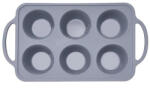  Fém merevítéssel ellátott muffin, szilikon forma-6 adag (T12024)