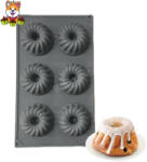  6 adagos szilkon sütőforma-Bundt forma (W01011)