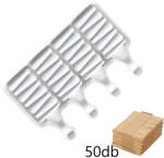  Jégkrém készítő szilikon forma, Csíkos 12, 5x19cm +Fa pálcika 50db (T05286-1)