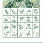  Torta stencil dinoszaurusz téma - 20 db különálló sablon (T090063)