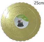  Tortakarton, torta alátét arany, 25 cm, kör-5db (T100002)