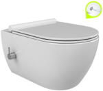 CeraStyle CITY fali WC - MATT FEHÉR- BEÉPÍTETT bidé funkcióval -rimless -perem nélküli- mély öblítés (HC00206PH043Y01102) - aquamixwebaruhaz