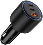 Tech-Protect CC04 Autós töltő 1xUSB 2xUSB-C fekete (150614)