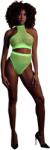 Ouch! Glow in the Dark Turtle Neck and High Waist Slip Neon Green