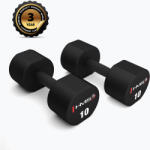 HMS HPT02 TPU súlyzók 2 db. 10 kg fekete