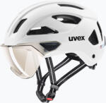uvex Kerékpáros sisak UVEX Stride Visor fehér matt/litemirror ezüst