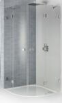RIHO Scandic cabină de duș 90x90 cm semicircular negru mat/sticlă transparentă G001107121 (G001107121)